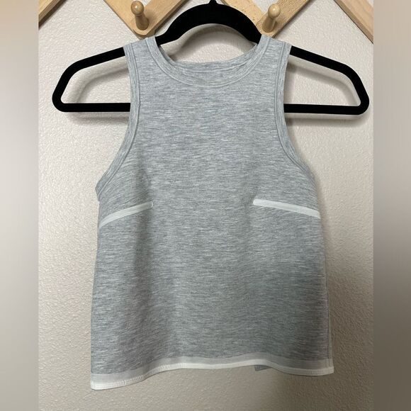 Lululemon Gray Tank size 2 open back tank - Picture 1 of 5